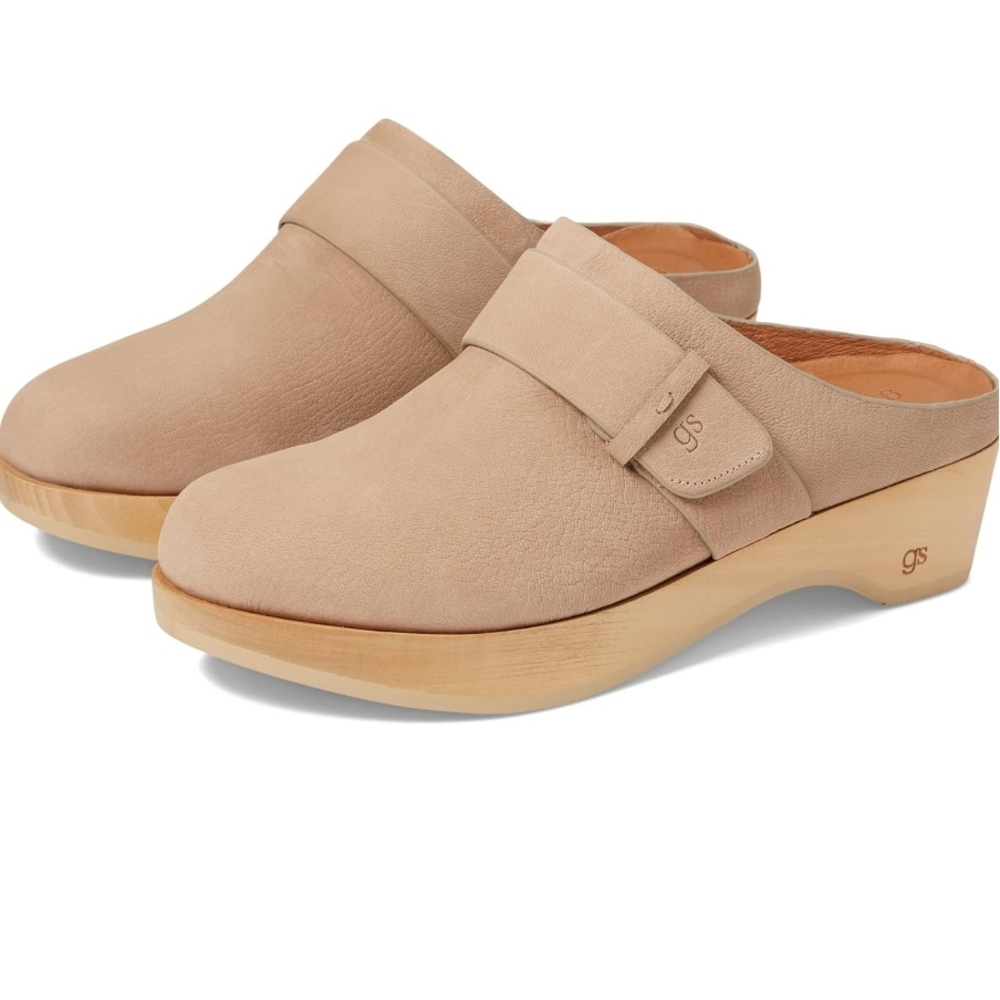 Gentle Souls Mushroom Henley Leather Slip-On Clog Mules
